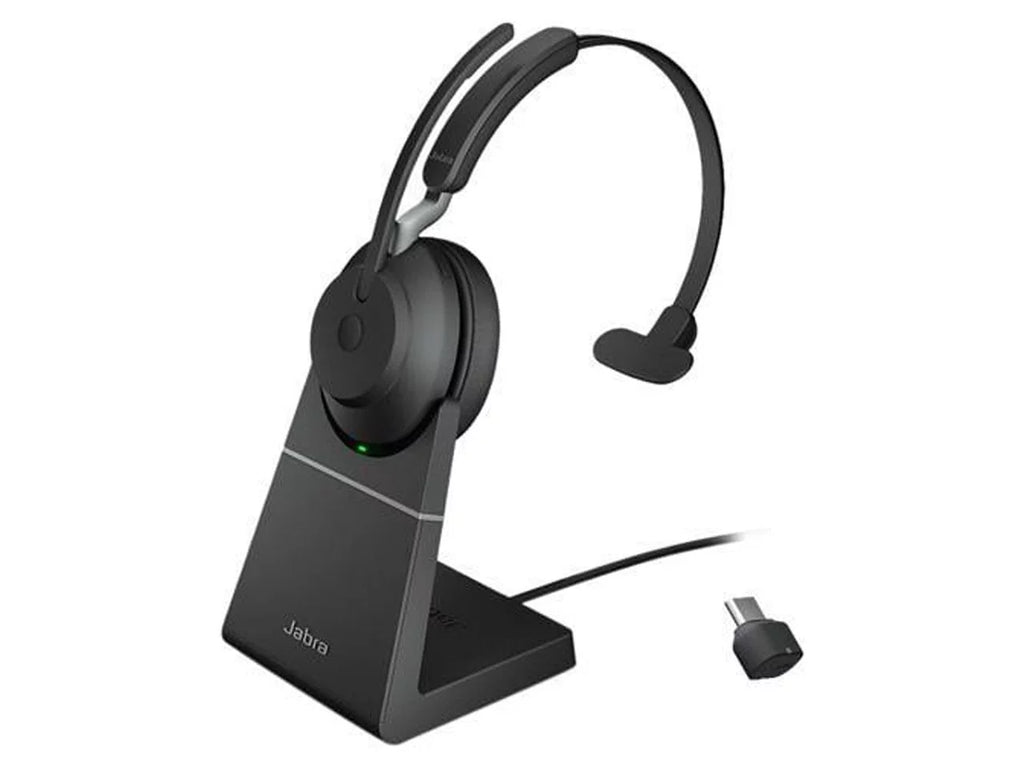 Jabra Evolve2 65 - USB-C UC Mono with Charging Stand USB-C Connector Single Ear Headset - Black