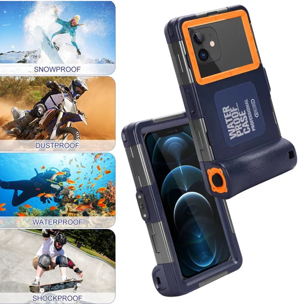 UrbanX Professional [15m/50ft] Swimming Diving Surfing Snorkeling Photo Video Waterproof Protective Case Underwater Housing verykool s4513 Luna II And all Phones Up to 6.9 Inch LCD with Lanyard