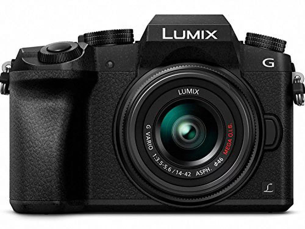 PANASONIC LUMIX G7 4K Digital Mirrorless Camera Dual Lens Bundle DMC-G7WK