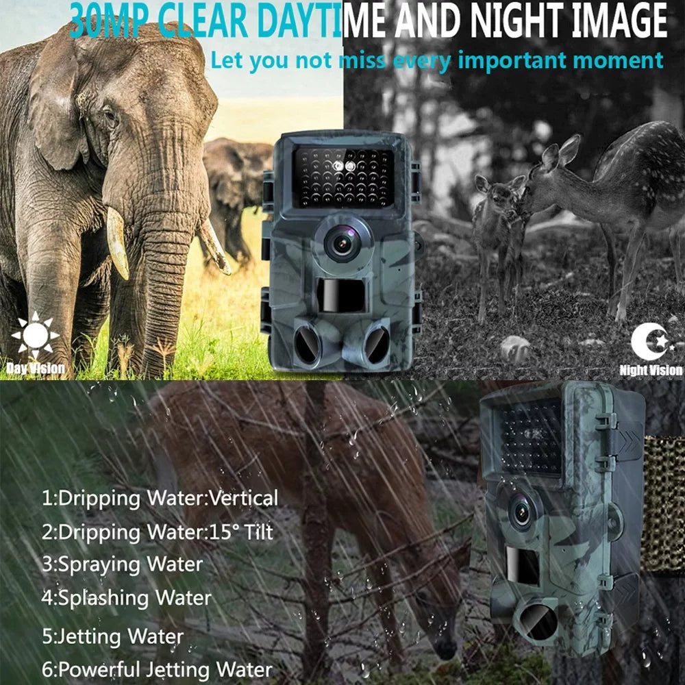 Nebublu 4K Trail Camera, IP66 Waterproof Camera with Wide Angle and Motion Activation - Perfect Wildlife