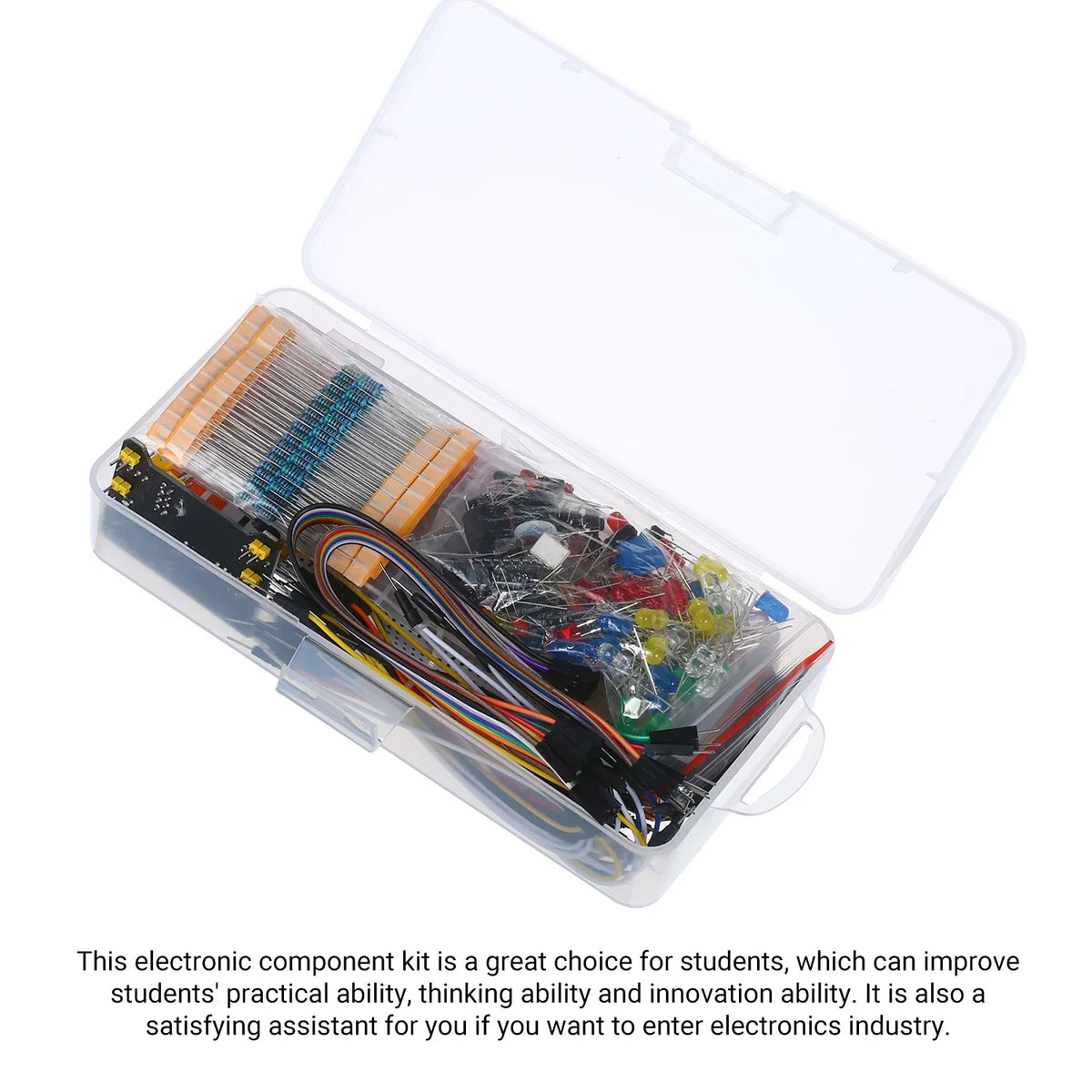 CACAGOO 830 Breadboard Set Electronics Component Starter DIY Kit with Box with Component Package