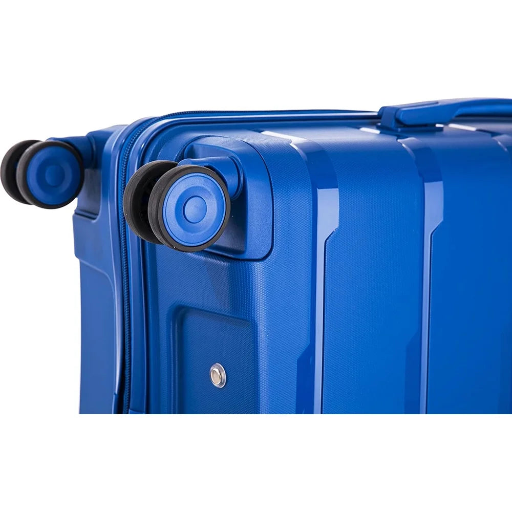 Rockland Pasadena Hardside Spinner Wheel Luggage, Blue, 19", 23", 27"- (Open Box)