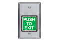 SDC 422U 2 Exit Switch Momentary SPDT PUSH TO EXIT Satin Stainless Steel