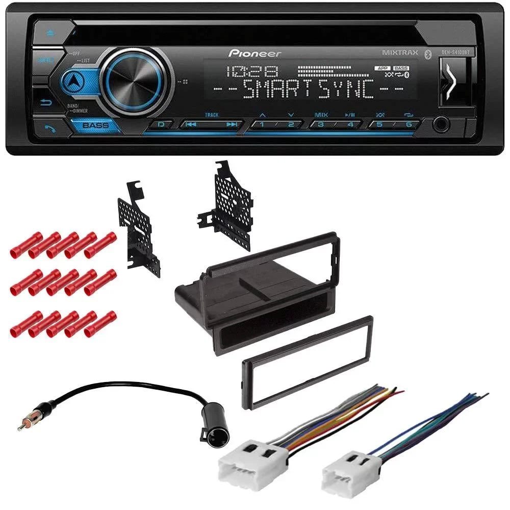 KIT2619 Bundle with Pioneer Bluetooth Car Stereo and complete Installation Kit 2014 Nissan Versa W/Base Radio Single Din Radio CD/AM/FM Radio, in-Dash Kit