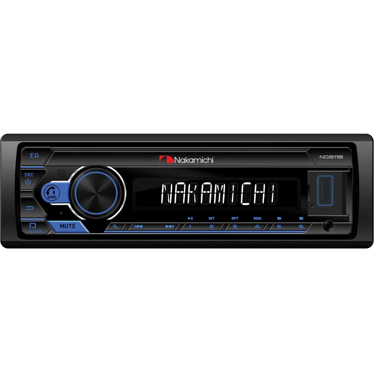 Nakamichi NMNQ511B NQ511B Single-DIN In-Dash Digital Media Receiver with Bluetooth
