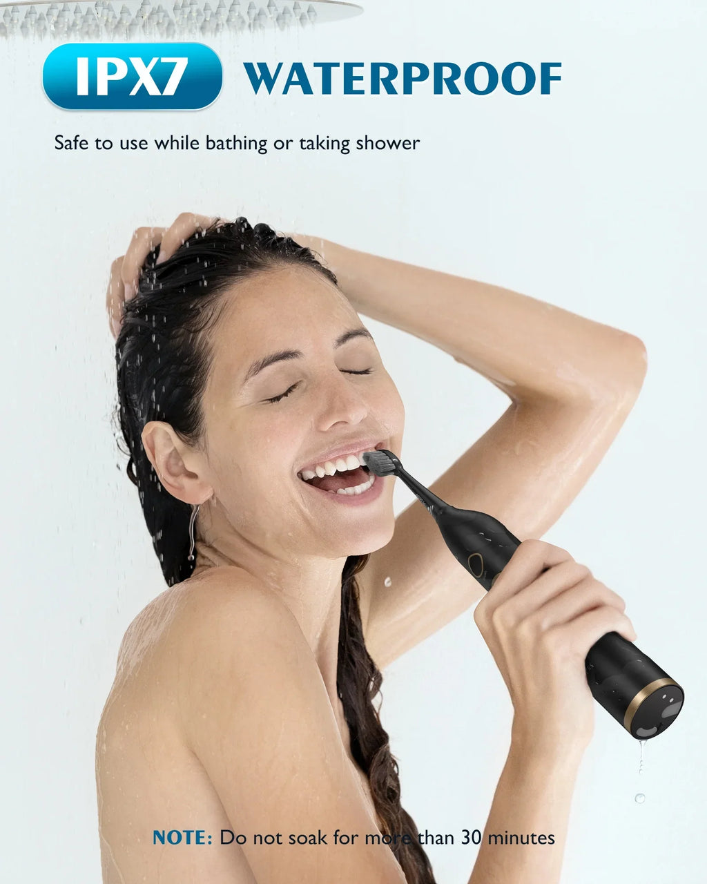 AGPTEK Water Flosser and Electric Toothbrush Combo, 2 in 1 Cordless Water Flosser & Sonic Toothbrush with 5 Levels Teeth, Gums, Braces - 14 Days Battery Life, 500ML, IPX7 Waterproof