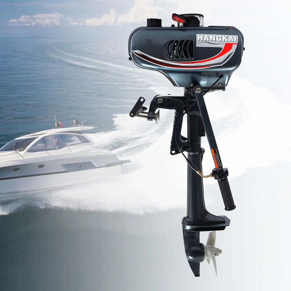 2-Stroke 3.5HP Outboard Motor Fishing Ship Petrol Engine CDI System 10 Km / H