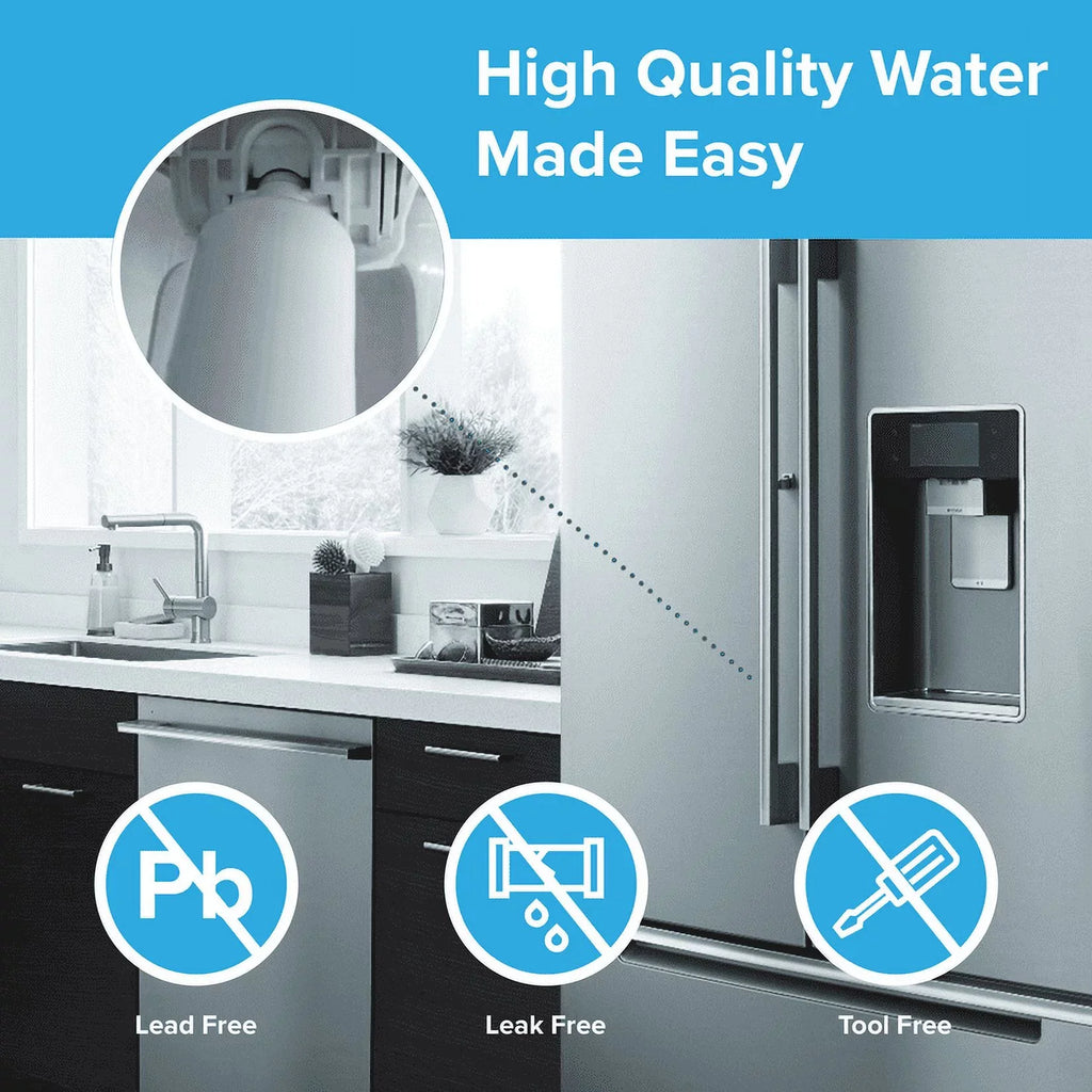 Brio Refrigerator Water Filter Replacement 3 Pack With LGLT1000P, LT1000PC, LT1000PCS, LT-1000PC